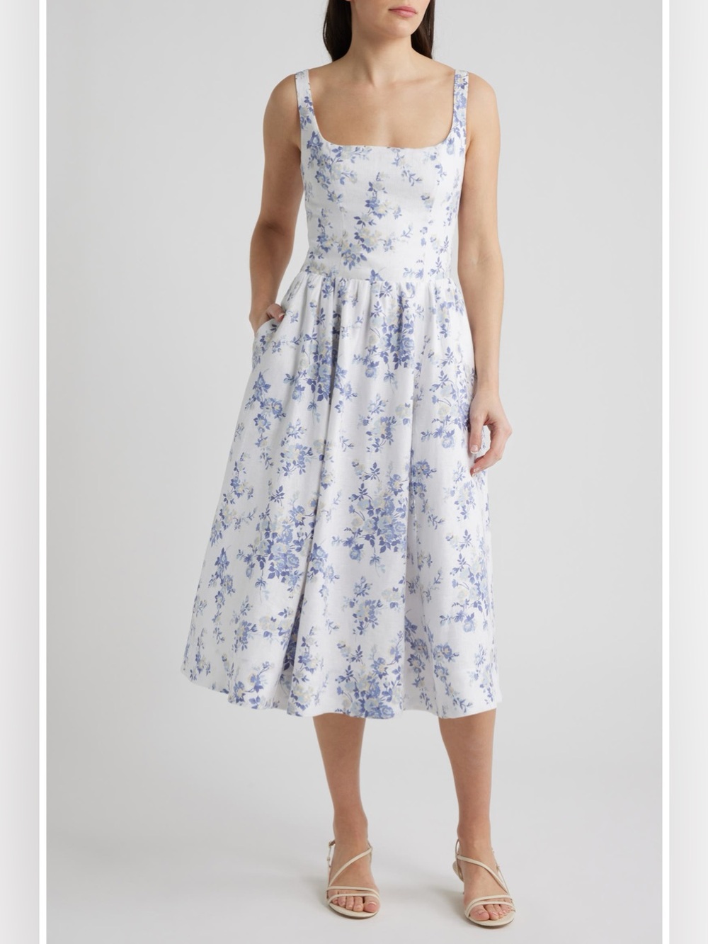 Reformation Janu Linen Dress In Lana, New without tags, no flaws.